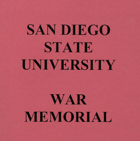 SDSU War Memorial 1996 Dedication Pamphlet Cover