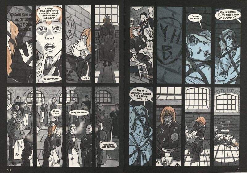 Excerpt from Sally Heathcote: Suffragette (Dark Horse Books, 2014) by Mary M. Talbot (writer) and Kate Charlesworth (artist).