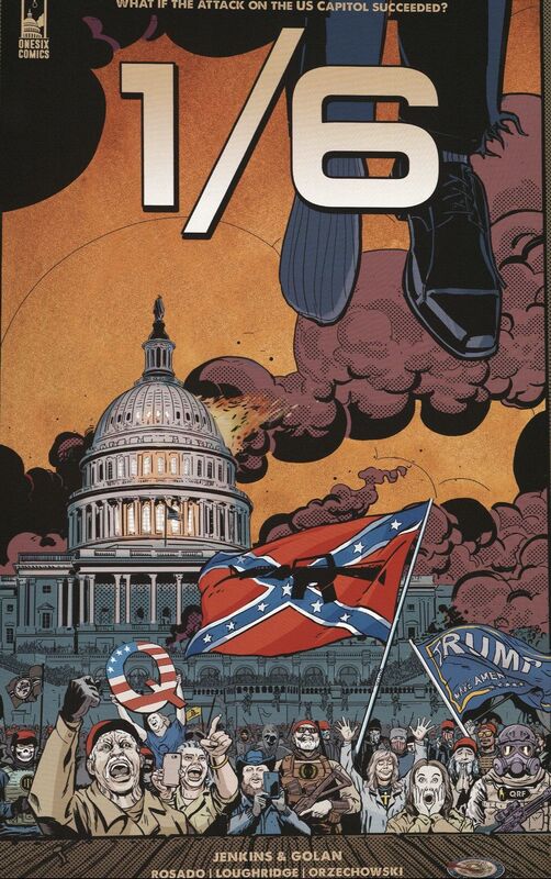 Excerpt from 1/6 #1 (One six Comics, 2023) by Alan Jenkins and Gan Golan (writers) and Will Rosado (artist).
