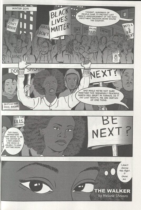 Excerpt from APB : artists against police brutality (Rosarium Publishing, 2015) by Damian Duffy, P. Djèlí Clarkn & Sofia Samatar (writers) and Bill Campbell, Jason Rodriguez & John Jennings (editors).