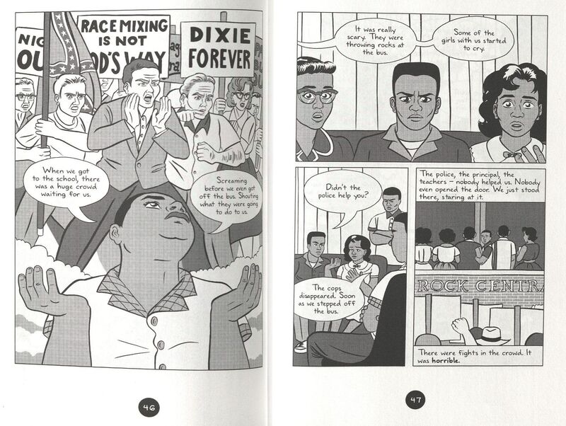 Excerpt from Little Rock Nine (Aladdin, 2008) by Marshall Poe (creator).