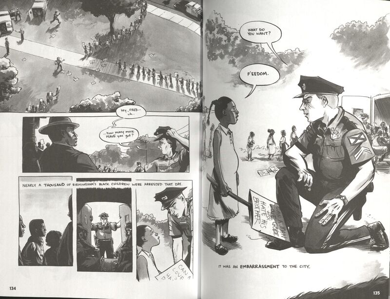 Excerpt from March Book Three (Top Shelf Productions, 2016) by John Lewis & Andrew Aydin (writers) and Nate Powell (artist).
