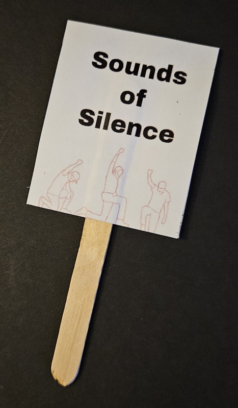 Sounds of Silence Mini Protest Sign.