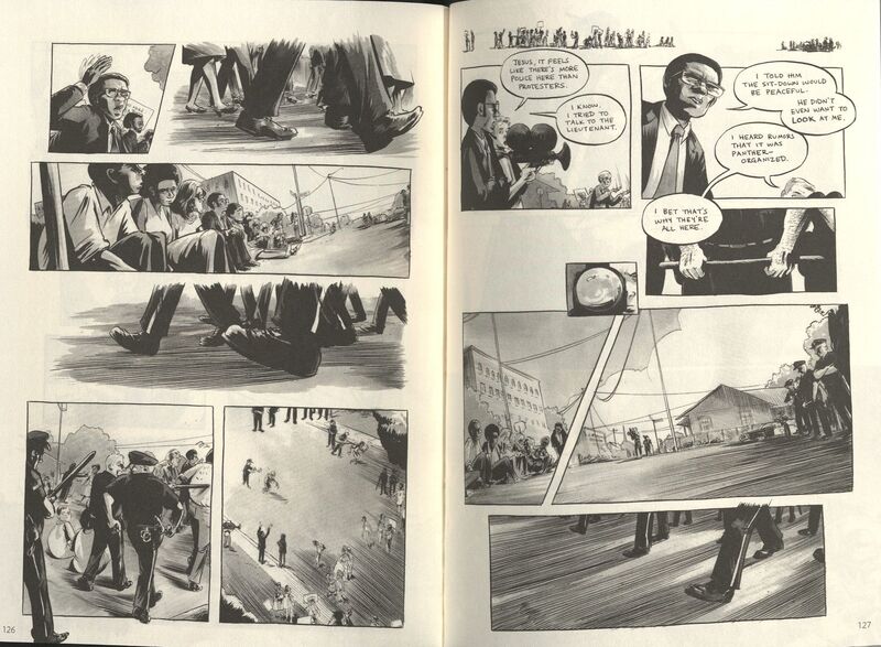 Excerpt from The Silence of Our Friends (Square Fish, 2018) by Mark Long & Jim Demonakos (writers) and Nate Powell (artists).