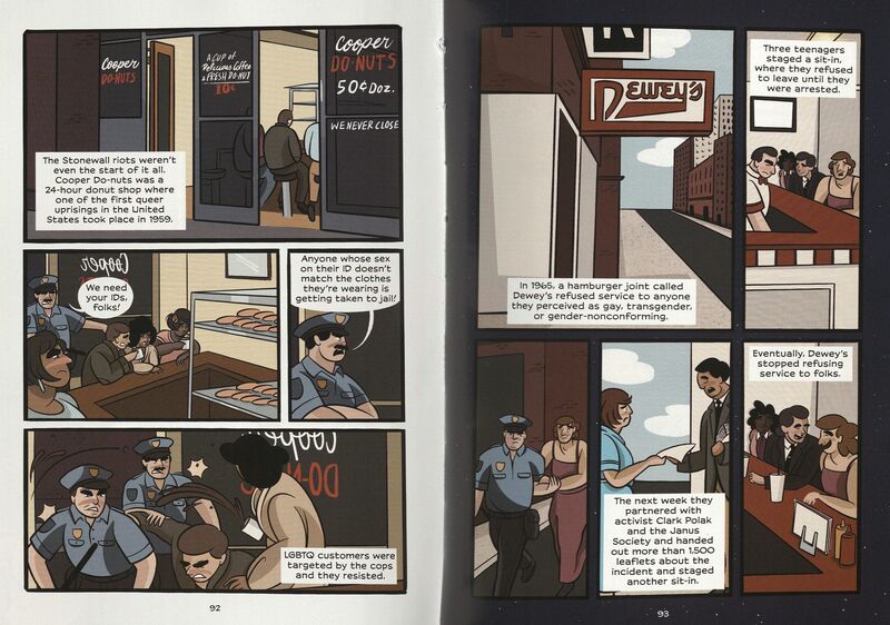 Excerpt from History Comics: The Stonewall Riots, Making a Stand for LGBTQ Rights (First Second, 2022) by Archie Bongiovanni (writer) and A. Andrews (artist).