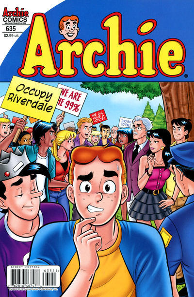 Cover Archie #635 (Archie Comics, 2012) by Alex Segura (writer) and Gisele Legace (artist).