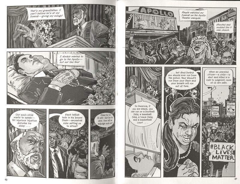 I Am Alfonso Jones (Tu Books, 2017) by Tony Medina (writer) and Stacey Robinson & John Jennings (artists).