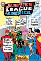 Cover Justice League of America #28. (DC, 1964) by Gardner Fox (writer) and Mike Sekowsky & Murphy Andersen (artists).