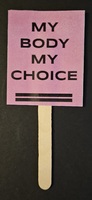 My Body My Choice Mini Protest Sign.