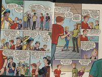 Excerpt from Archie #635 (Archie Comics, 2012) by Alex Segura (writer) and Gisele Legace (artist).