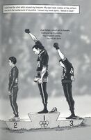 Excerpt from Victory. Stand! : Raising My Fist for Justice (Norton Young Readers, 2022) by Tommie Smith & Derrick Barnes & Dawud Anyabwile (writers).
