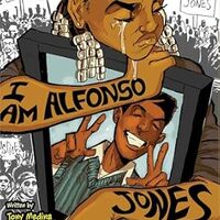 Cover I Am Alfonso Jones (Tu Books, 2017) by Tony Medina (writer) and Stacey Robinson & John Jennings (artists).
