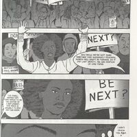 Excerpt from APB : artists against police brutality (Rosarium Publishing, 2015) by Damian Duffy, P. Djèlí Clarkn & Sofia Samatar (writers) and Bill Campbell, Jason Rodriguez & John Jennings (editors).