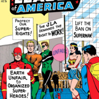 Cover Justice League of America #28. (DC, 1964) by Gardner Fox (writer) and Mike Sekowsky & Murphy Andersen (artists).