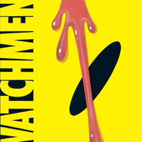 Yellow and black book cover with a black hole and a splash of red