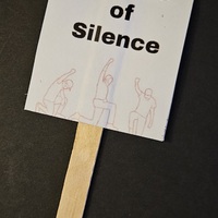 Sounds of Silence Mini Protest Sign.