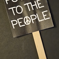Power to the People. Mini Protest Sign.
