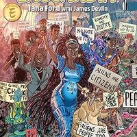 Cover LaGuardia : a Very Modern Story of Immigration. (Berger Books, an imprint of Dark Horse Comics, 2019) by Nnedi Okorafor (writer) and Tana Ford (artist).