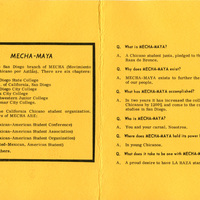 Páginas del folleto MECHA-MAYA. / Pages of MECHA_MAYA pamphlet.