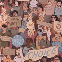 Cover shows women at a protest