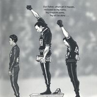 Excerpt from Victory. Stand! : Raising My Fist for Justice (Norton Young Readers, 2022) by Tommie Smith & Derrick Barnes & Dawud Anyabwile (writers).